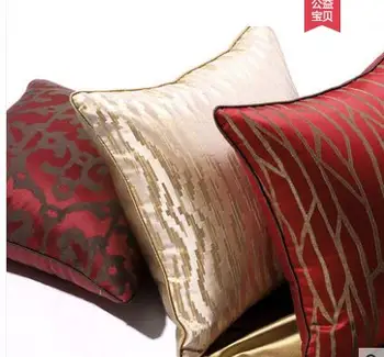Modern minimalist Çin tarzı lüks yastık kılıfı Yumuşak minder örtüsü çizgili model odası