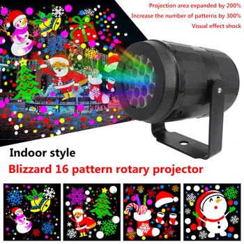 Noel partisi ışıkları kar tanesi lazer projektör Led sahne ışık dönen noel desen açık tatil aydınlatma noel dekorları