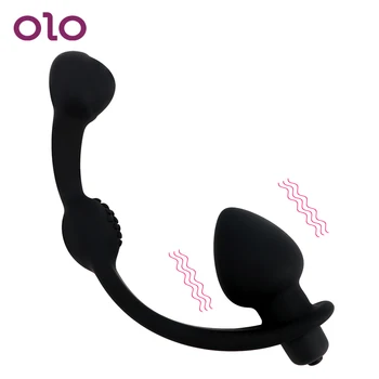 OLO Anal Plug Vibratör 10 Hız Butt Plug Silikon Anal Boncuk Prostat Masajı Seks Oyuncakları Kadın Erkek Yetişkin Ürünleri Erotik