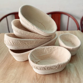 Oval Banneton Brotform Pişirme Malzemeleri Ekmek Fermantasyon Sepetleri Taşınabilir Ekmek Fermantasyon Sepetleri Kase Dokuma Mutfak Alet
