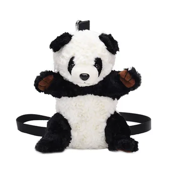 Peluş Messenger Cep Telefonu Çantası Sırt Çantası Yeni Moda Ins Çok Yönlü Panda Sevimli Karikatür Peluş Hayvan Oyuncaklar Kız Arkadaşı Hediye