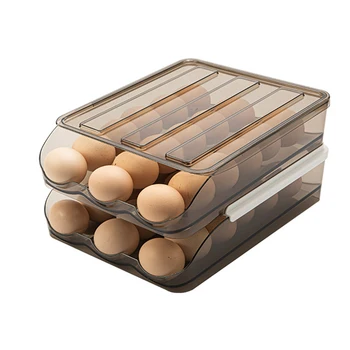 Plastik Yumurta Saklama Kabı Organizatör Toz geçirmez ve Çıkarılabilir kapaklı kutu Gıda Depolama Aksesuarları için