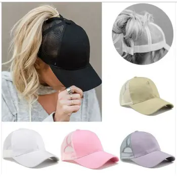 Sıcak beyzbol şapkası Erkekler Casquette Femme Erkekler Kap At Kuyruğu beyzbol şapkası Yaz Şapka Kadın Güneş Spor Örgü Şapka Snapback Hip Hop Şapka