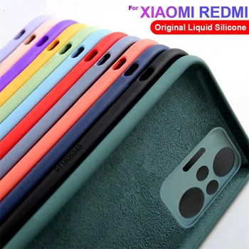 Sıvı Silikon Kılıf İçin Xiaomi Redmi Mi Not 7 8 9 9S 11 Pro Mi 10T 11T 12 Not 10 Lite X3 Pro F3 M3 Kılıf Kapak