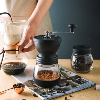 Taşınabilir Kahve Çekirdeği Değirmeni Paslanmaz Çelik Krank Manuel Ücretsiz Kavanoz El Yapımı Kahve Değirmeni Hareketi Değirmen Mutfak Kahve Araçları