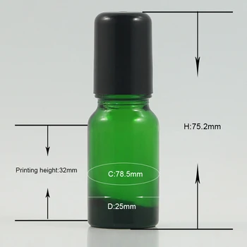 toptan yeşil yuvarlak uçucu yağ cam rolon şişe satılık 10ml küçük taşınabilir Aromaterapi Parfüm kapları