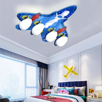 Uçak çocuk yatak odası dekoru için led ışıkları odası kapalı avize aydınlatma avizeler tavan lambaları oturma odası dekorasyon için