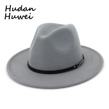 W68 Şapka Erkekler Ve Kadınlar Trend Sıcak Tarzı Yün Silindir Şapka Moda Retro Düz Kenarlı Şapka Çift Şapka