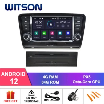 WITSON Android 12 Otomatik Stereo SKODA Octavia 2013 İçin Carplay Multimedya IPS RDS Wıfı 2 Din GPS Navigasyon Araç Kafa Ünitesi