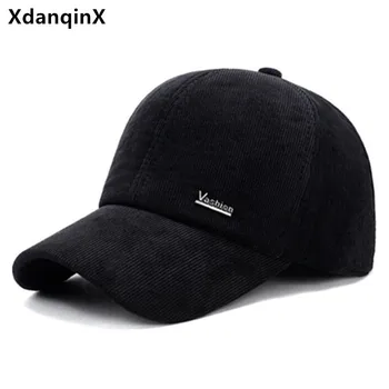 XdanqinX Sıcak Kış Şapka Erkekler Kadınlar Için Kalın Pamuklu Beyzbol Kapaklar Soğuk Geçirmez Kulaklık Şapka Moda Çift Spor Kap Snapback Kap