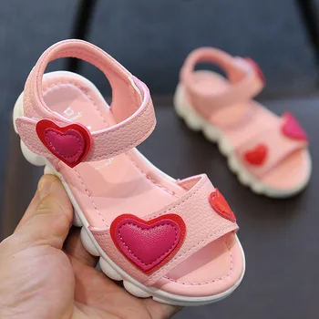 Yaz Çocuk Sandalet Kore Moda Sandalet Burnu açık ayakkabı Aşk Kızlar Rahat Sandalet Sandalias Para Niñas Ayakkabı