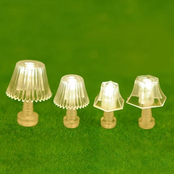 Yeni 1: 25 Mini Aydınlatma Masa Lambası Zemin Lambası Dollhouse Minyatürleri Aksesuarları Yatak Odası Zemin Lambası Aksesuarları