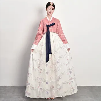Yeni Kore Hanbok Elbise Geleneksel Kostüm Kadın Kore Saray Kostüm Ulusal Azınlık Dans Performansı Hanbok Elbise SL7234