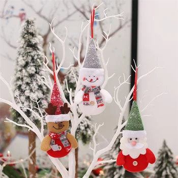 Yeni Yıl 2023 Sevimli Noel Bebek Noel Baba Kardan Adam Elk Noel Noel Ağacı Dekorasyon Ev için Xmas Navidad 2022 Çocuk Hediye