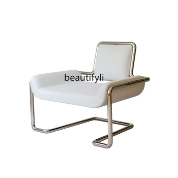 yj Orta Antik Tasarımcı Paslanmaz Çelik Dışbükey Boş Sandalye Kişilik Tek Kişilik Kanepe Sandalye