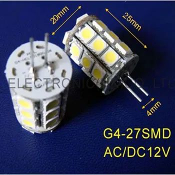 Yüksek kaliteli AC / DC12V G4 led ampul, G4 led ışıkları 12 v GU4 Downlight, G4 led Kristal lamba 12 v LED G4 Lambaları ücretsiz kargo 5 adet / grup