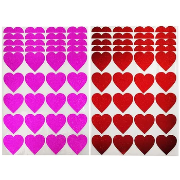 Çıkartmalar Kalp Sevgililer Sticker Selfcraft Levhalar Zarf Yapışkanlı Şekilli Aşk Declas Etiketleri Günü Mutlu Rulo Düğün 