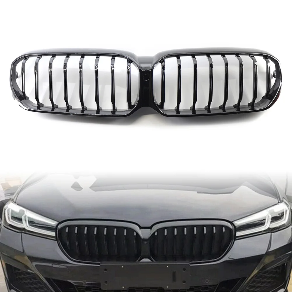 BMW G30 G31 sabit birkaç için 2021 2022 Ön Tampon Böbrek Izgarası, Parlak Siyah ABS Yarış Yedek Araba Aksesuarları Izgaraları  0