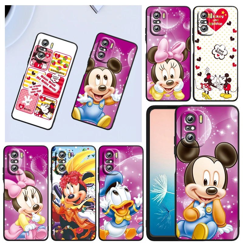 Donald Ördek Mickey Mouse sevimli çocuk Xiaomi Redmi İçin K40 Oyun K30 9i 9T 9A 9C 9 8A 8 GİTMEK S2 6 6A 5A Pro Başbakan Siyah telefon kılıfı 0