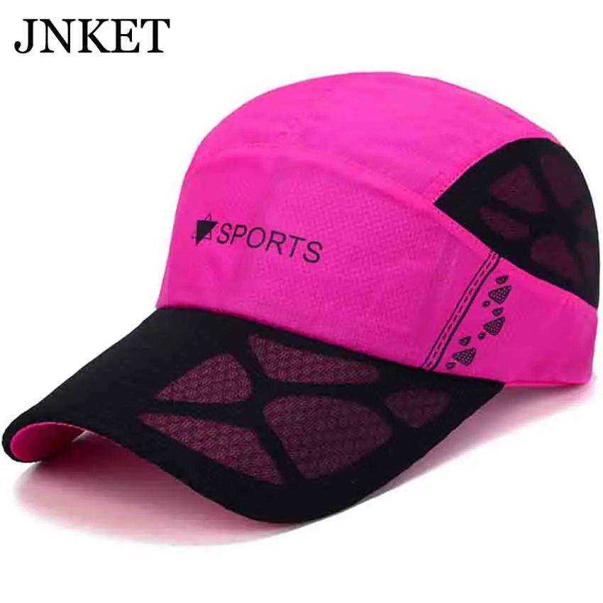 JNKET Unisex Hızlı Kuru beyzbol şapkası Nefes kamyon şoförü şapkaları Açık Spor Kap Örgü Şapka Gorras Beyzbol Casquette 0