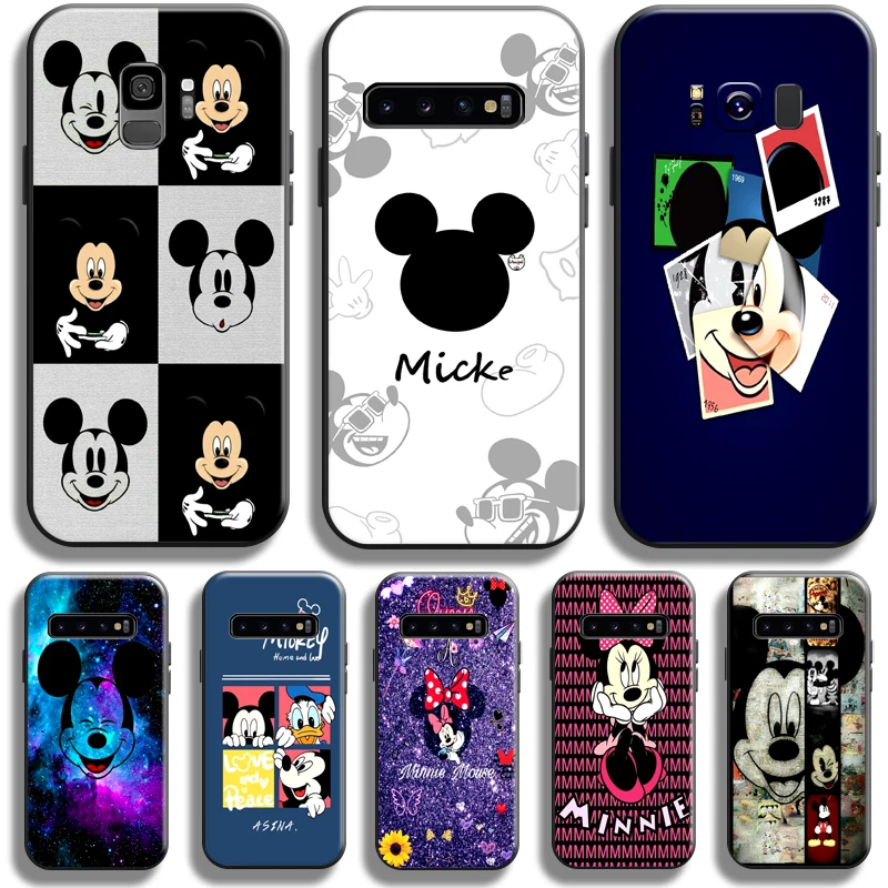 Mickey Minnie Mouse Piuto Samsung Galaxy S10 S9 S8 Artı S10 5G S10 Lite S10E telefon kılıfı Carcasa Funda Sıvı Silikon Yumuşak 0