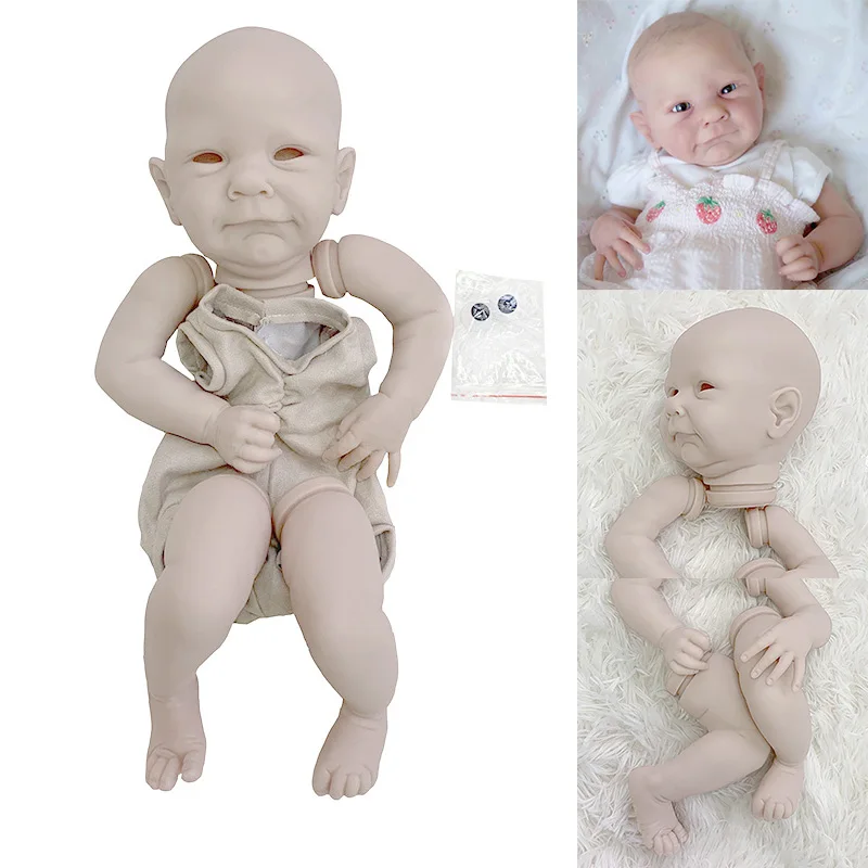 NPK 19 İnç Popüler Sınırlı Sayıda Ava Reborn Vinil Bebek Kiti Sertifikası taze Renk Yumuşak Dokunmatik 0