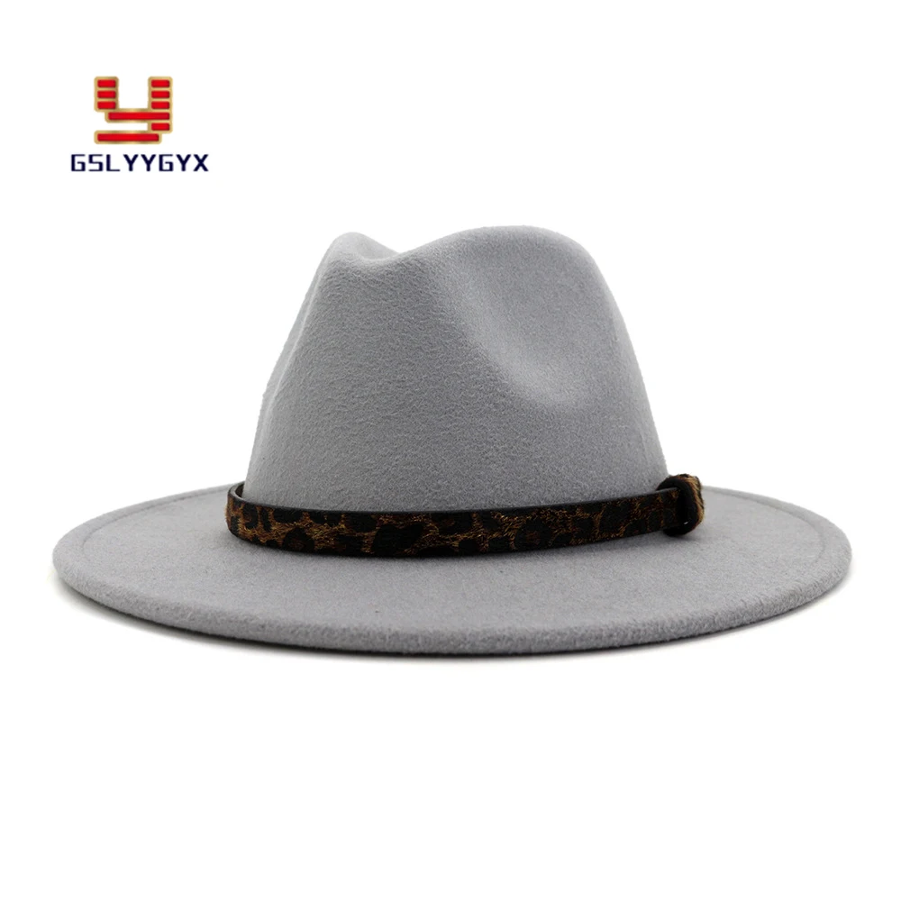 Sonbahar Kış Kadın Erkek Sıcak Satış 19 Renkler Yün fötr şapka Şapka Geniş Ağız Caz Panama Yeşil Beyaz Siyah Kırmızı Şapka ve Kapaklar 0