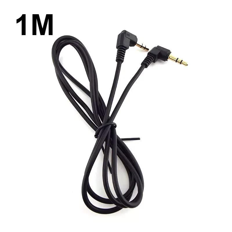 1 M Ses Kablosu 3.5 mm Erkek Erkek 90 Derece Açı Araba AUX Hoparlör Stereo MP4 MP5 Ses Hattı Kablosu PVC 1