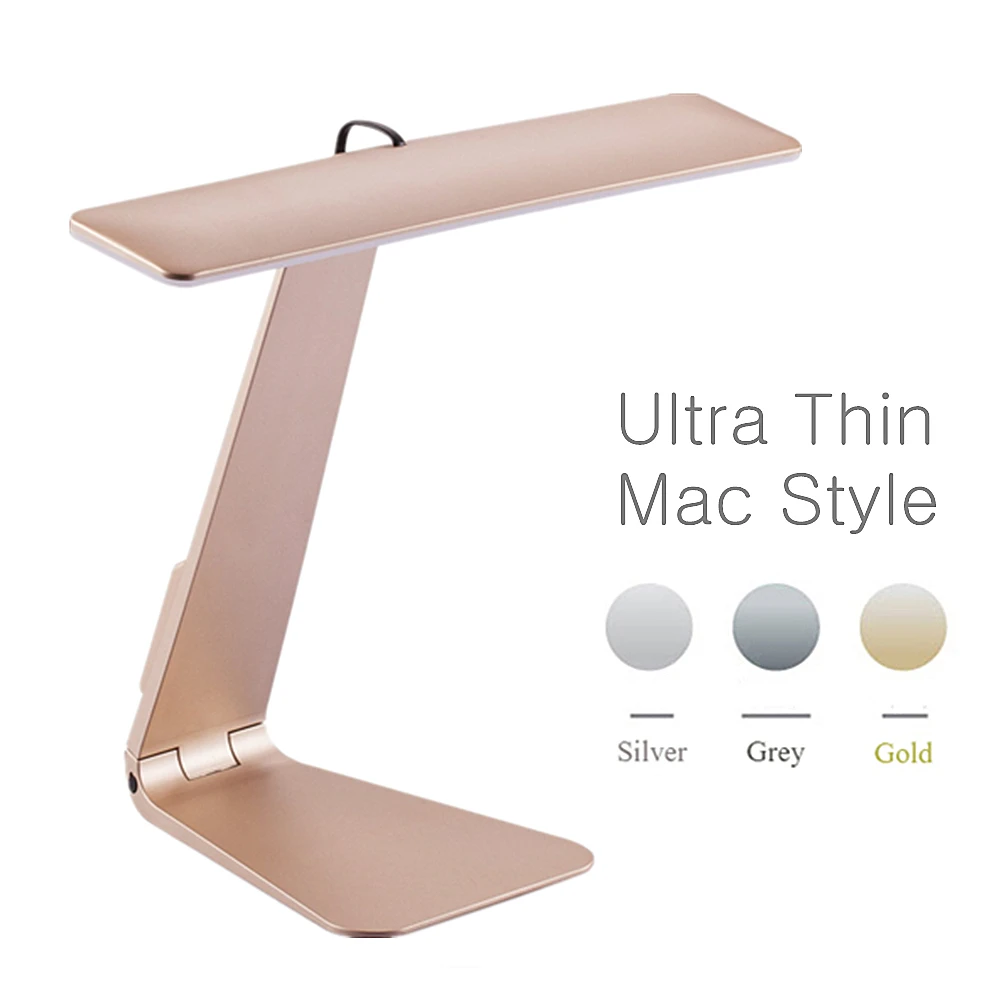 Dropship Ultra İnce Mac Tarzı masa lambası 28 LED 3 Modu Karartma Dokunmatik Anahtarı Katlanır Okuma USB Masa Gece Lambası Dahili pil 1