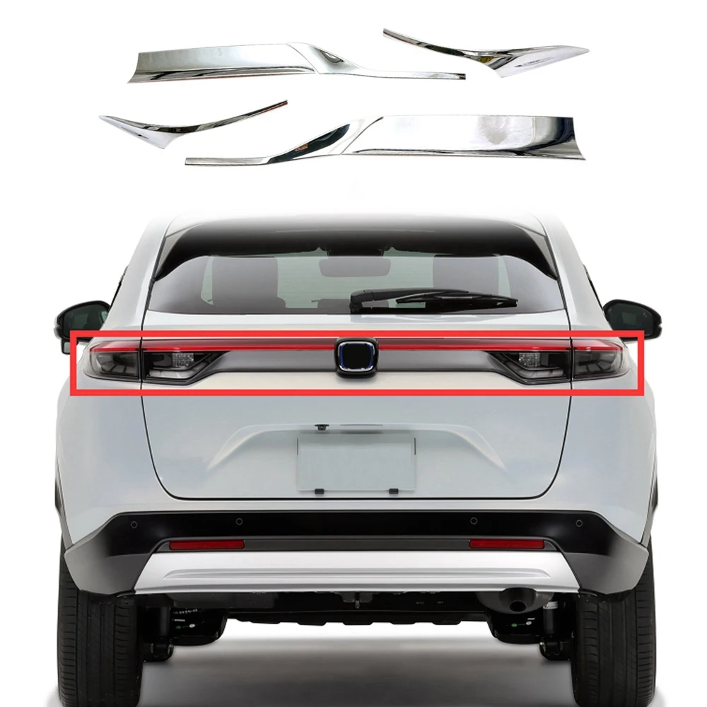 Honda HRV için Hr-V Vezel 2021 2022 ABS Krom Arka Kuyruk İşık Lambası Kapağı Garnitür Şerit Arka Lambası Kaş Kapağı Trim 1