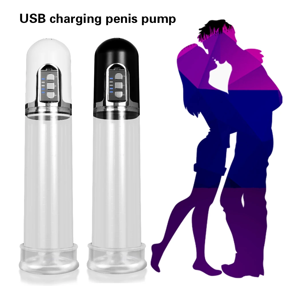 Penis Pompası Otomatik Vakum Pompası Elektrikli USB Şarj Edilebilir Penis Büyütme Seks Oyuncak Erkekler için Erkek Masturbator Penis Extender 1