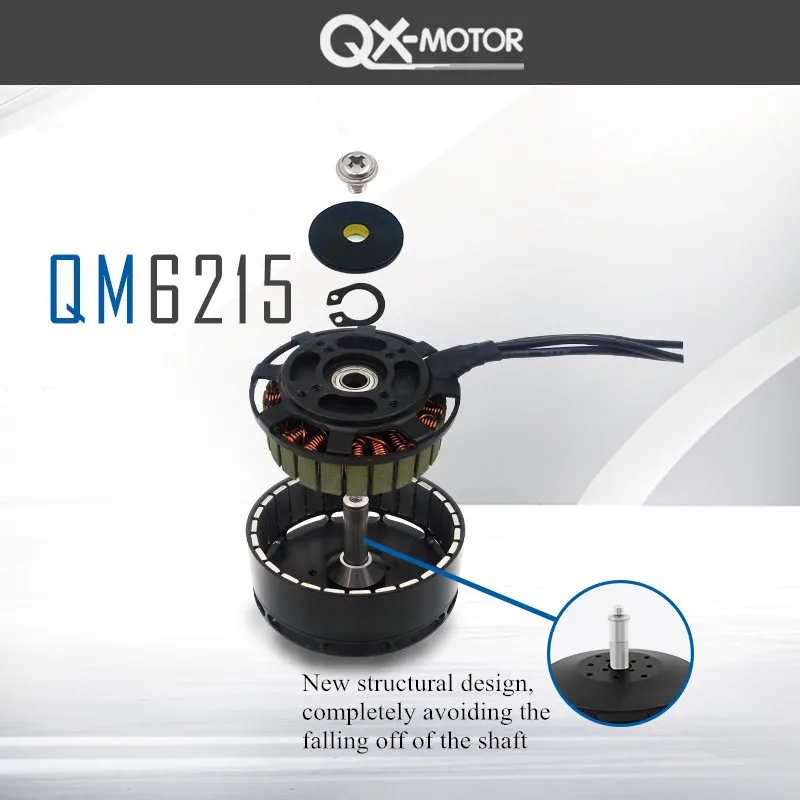 QX-MOTOR Çok eksenli/Çok rotorlu Disk fırçasız motor QM6215 2388 pervane Altı eksenli drone motoru Tarım için 1