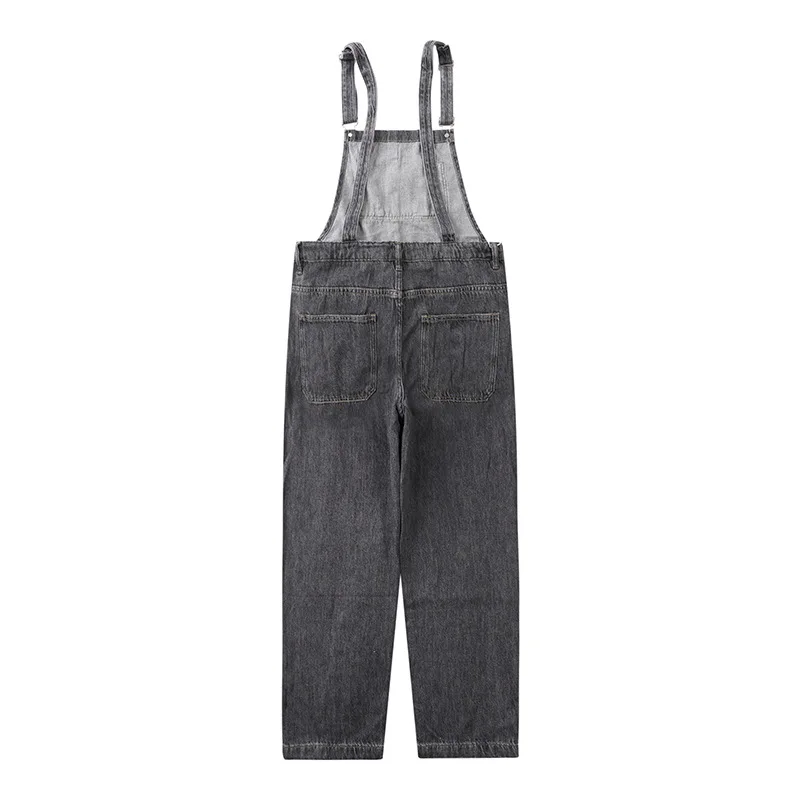 Yeni Sonbahar Kış Japon Moda Yıkanmış Erkek Jartiyer Vintage Tulumlar Casual Retro Jartiyer Kargo pantolon Tulum 1