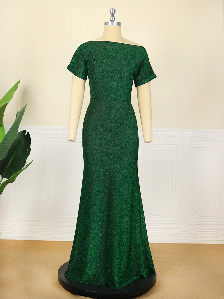 Büyük Boy 4XL Elbiseler Kadınlar için 2022 Lüks Tasarımcı Yaz Bodycon Parti Yeşil Sundress Kadın Giyim Streetwear Vestidos 3