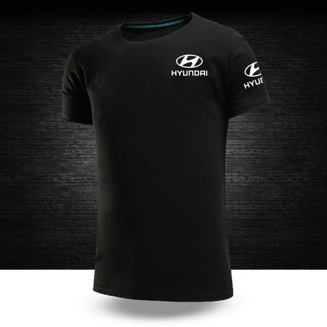 Yeni yaz HYUNDAİ logo T-shirt erkekler ve kadınlar kısa kollu T gömlek 3