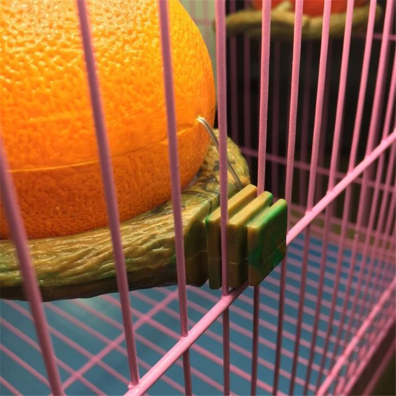 1 Adet Komik Meyve Şekli Kuş Papağan Besleyici Portakal Nar Gıda Su besleme kasesi Konteyner Besleyiciler Kasalar Kafesleri Coop Pet 4