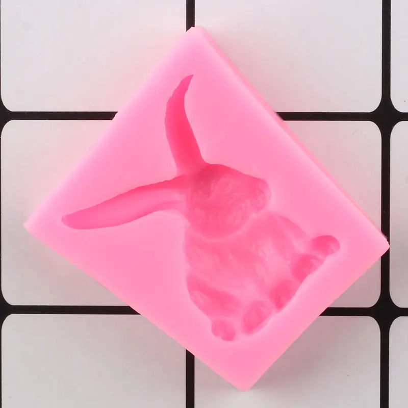 Paskalya tavşanı silikon kalıp Kek Topper Fondan Kalıpları Kek Dekorasyon Araçları Çikolata Gumpaset Polimer Kil Şeker Kalıpları 4