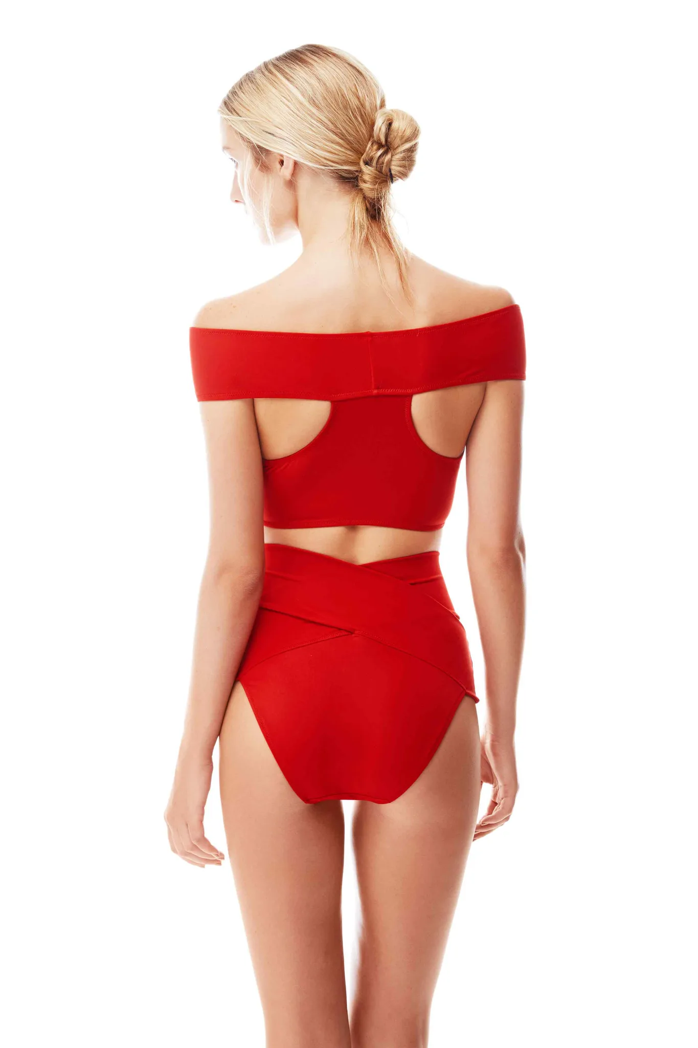 Sıcak! Yeni Kadın Bikini Setleri Kırmızı siyah Seksi Mayo Push Up Mayo Biquini Beachwear Seksi kız Yüksek Bel bikini 4