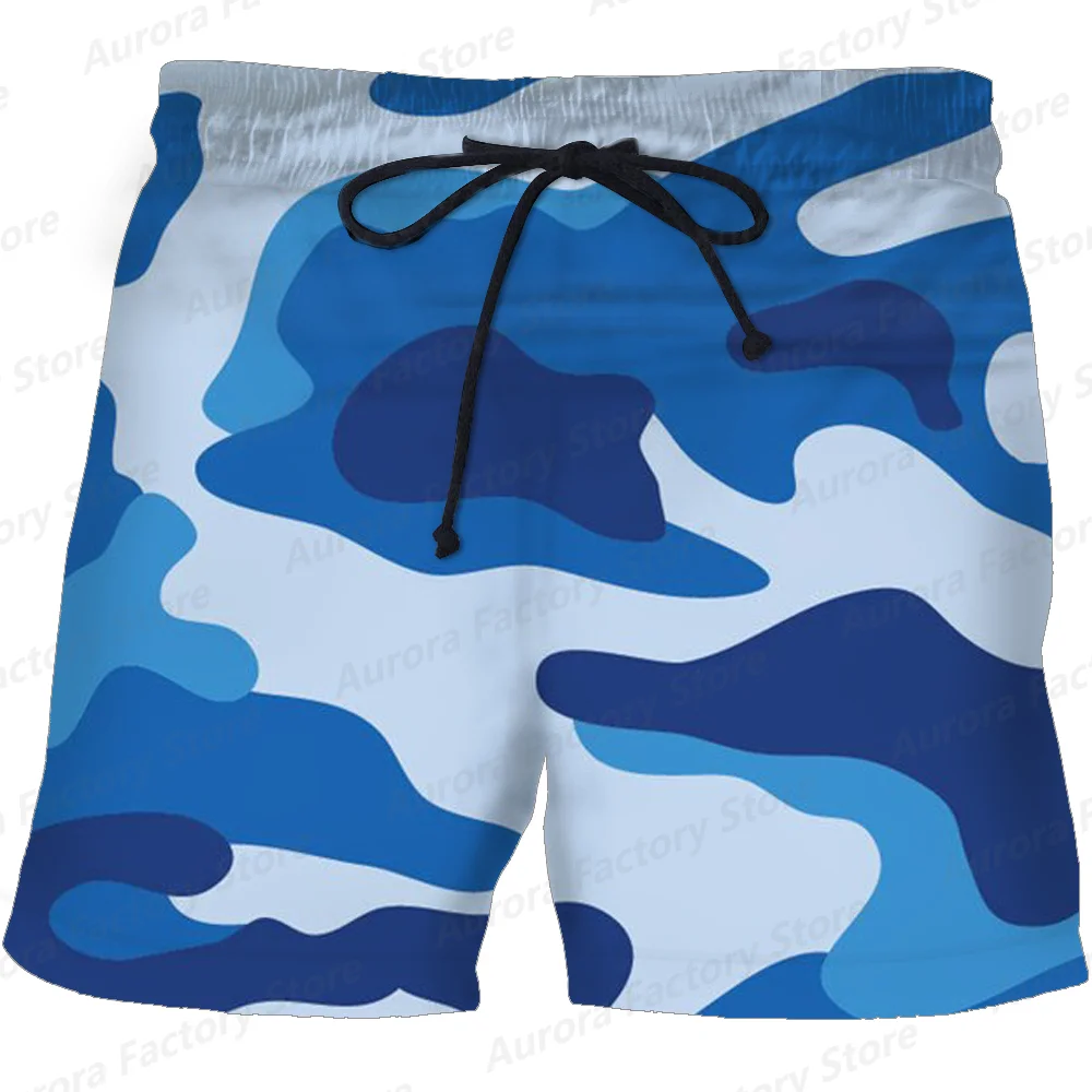 Yeni Yaz erkek Alev Baskı Şort Yüzme Pantolon Rahat Açık Serin Streetwear Moda Erkek Büyük Boy Plaj Giyim 4