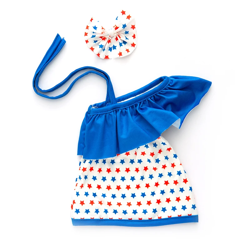 2020 Yeni etek eğimli omuz takım elbise için Uygun Amerikan Kız oyuncak bebek giysileri 18 inç Bebek, noel Kız Hediye(Sadece giysi satmak) 5