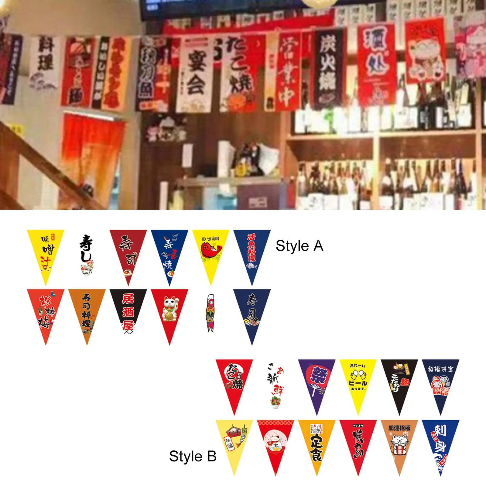 Japon afiş bayrakları suşi bayrakları asılı dize dekoratif dükkanı Bar için 5