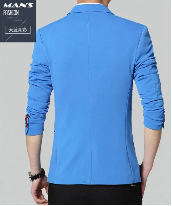 Marka Erkek Blazers İş günlük giysi Ofis Tek Göğüslü Çok Renkli Blazers Asya Boyutu M-6XL 5