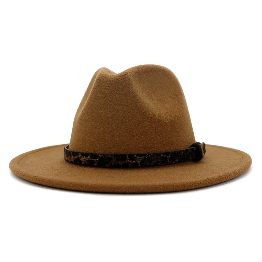 Sonbahar Kış Kadın Erkek Sıcak Satış 19 Renkler Yün fötr şapka Şapka Geniş Ağız Caz Panama Yeşil Beyaz Siyah Kırmızı Şapka ve Kapaklar 5