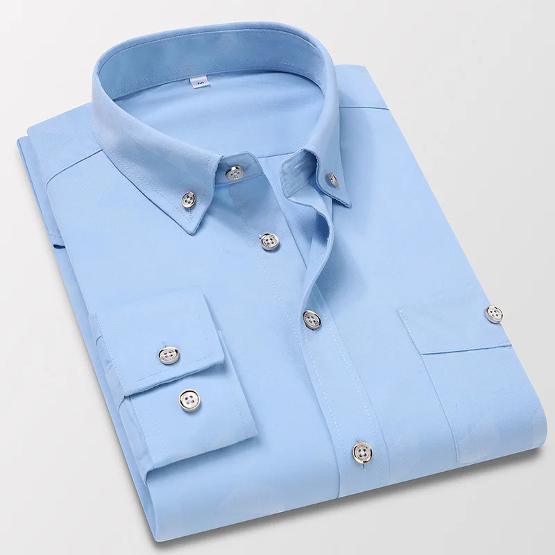 Yeni Sonbahar Erkekler Uzun Kollu Gömlek Slim Fit İş Resmi Elbise Gömlek erkek moda Giyim Homme Camisas 5